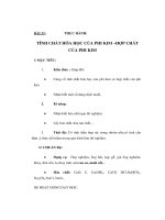 Giáo án Hoá học lớp 9 - THỰC HÀNHTÍNH CHẤT HÓA HỌC CỦA PHI KIM –HỢP CHẤT CỦA PHI KIM ppsx