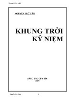 truyện ngắn của tôi KHUNG TRỜI KỸ NIỆM