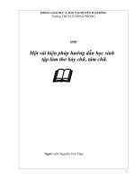 Một vài biện pháp hướng dẫn học sinh