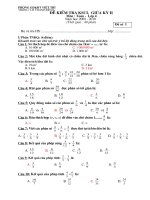 Đề KT giữa kì II, lớp 4 cực Chuẩn.