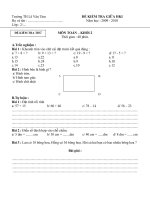 ĐỀ KIỂM TRA THỬ GIỮA HKI - 2009-2010
