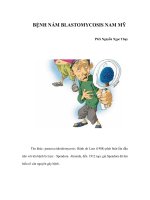 BỆNH NẤM BLASTOMYCOSIS NAM MỸ ppt