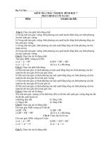 KIEM TRA TRAC NGHIEM CHUONG II-Dinh ly Pi - Ta - Go