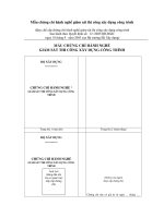 Mẫu chứng chỉ hành nghề giám sát thi công xây dựng công trình ppt