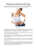 Mách chị em cách giảm cân để trẻ đẹp ppsx