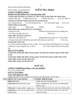 tiết 55 kiểm tra có đáp án