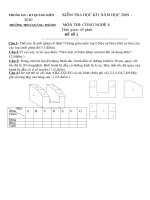 ĐỀ THI CÔNG NGHỆ 8(Q)