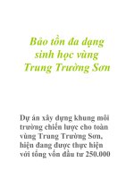 Bảo tồn đa dạng sinh học vùng Trung Trường Sơn potx