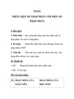 TOÁN NHÂN MỘT SỐ THẬP PHÂN VỚI MỘT SỐ THẬP PHÂN docx