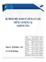 Thuyết trình: Hệ thống điều hành vừa đúng lúc (JIT) những vận dụng tại SAMSUNG VINA