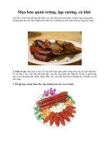 Mẹo bảo quản trứng, lạp xưởng, cá khô pdf