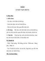 TOÁN LUYỆN TẬP CHUNG tuần 6 pps