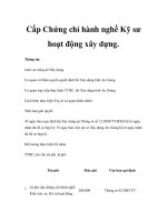 Cấp Chứng chỉ hành nghề Kỹ sư hoạt động xây dựng. pptx