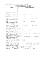 Kiem tra trac nghiem  Dai so 9 Bai- Bien doi don gian bieu thuc chua can bac 2