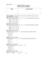 KIỂM TRA TRẮC NGIHỆM PHẦN ĐA THỨC 1 BIẾN