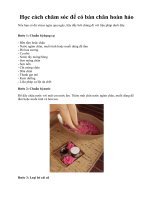 Học cách chăm sóc để có bàn chân hoàn hảo docx