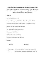 Hợp đồng thực hiện dự án, đề án thuộc chương trình giảm nghèo (tập huấn, tuyên truyền dạy nghề cho người nghèo, dạy nghề cho người tàn tật) potx