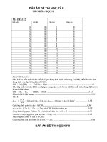 đáp an đề thi hóa lớp 11cb kỳ 2