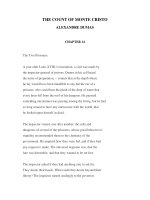 THE COUNT OF MONTE CRISTO ALEXANDRE DUMAS CHAPTER 14 ppt