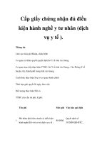 Cấp giấy chứng nhận đủ điều kiện hành nghề y tư nhân (dịch vụ y tế ). docx