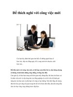 Để thích nghi với công việc mới pps