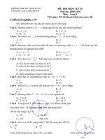 Đề thi học kỳ II môn Toán 9