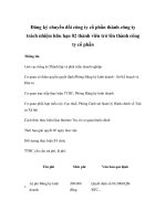 Đăng ký chuyển đổi công ty cổ phần thành công ty trách nhiệm hữu hạn 02 thành viên trở lên thành công ty cổ phần docx