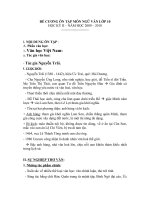 Đề cương ôn tập kì II khối 10