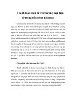 thanh toán điện tử với thương mại điện tử trong tiến trình hội nhập kinh tế