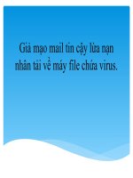 Giả mạo mail tin cậy lừa nạn nhân tải về máy file chứa virus
