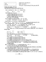 Kiểm tra đại số chương IV