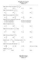 Đề kiểm tra trắc nghiệm toán 6 HK II
