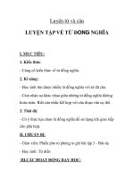 Luyện từ và câu LUYỆN TẬP VỀ TỪ ĐOÀNG NGHĨA docx