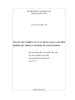 nghiên cứu ứng dụng mạng cảm biến không dây trong cảnh báo tòa nhà bulding