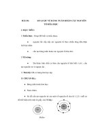 Giáo án Hoá học lớp 9 - SƠ LƯỢC VỀ BẢNG TUẦN HOÀN CÁC NGUYÊN TỐ HÓA HỌC pdf