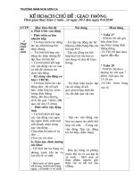 kế hoạch chủ đề giao thông