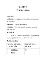 ĐẠO ĐỨC TÌNH BẠN (Tiết 2) pptx