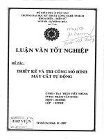 Thiết kế và thi công mô hình máy cắt tự động