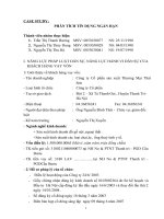 PHÂN TÍCH TÍN DỤNG NGẮN HẠN Công ty Cổ phần sản xuất Thương Mại Thái Sơn