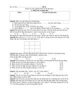 Kiem tra trac nghiem So hoc 6-Phep tru va phep chia