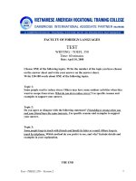 Test writting toeic 350 hay nhất