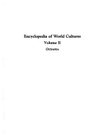 Encyclopedia of World Cultures Volume 2 - Oceania - Overview pptx