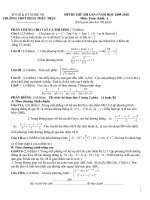 Đề và đáp án thi thử ĐH-CD