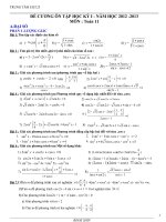 ĐỀ CƯƠNG ÔN TẬP TOÁN 11 HK1
