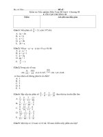 Kiem tra trac nghiem So hoc 6-On tap chuong III