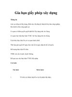 Gia hạn giấy phép xây dựng Thông tin Lĩnh vực thống kê:Xây dựng, Kiến trúc, doc