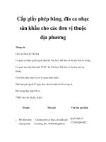 Cấp giấy phép băng, đĩa ca nhạc sân khấu cho các đơn vị thuộc địa phương pdf