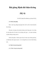 Bài giảng Bệnh đái tháo đường (Kỳ 6) doc