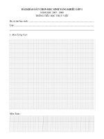 Mẫu bài KS cho HS lớp 1