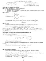 ĐỀ, ĐA THI THỬ ĐH MÔN TOÁN TRƯỜNG THPT PHAN ĐĂNG LƯU